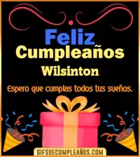 Mensaje de cumpleaños Wilsinton
